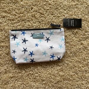 Scout Twiggy Pouch Star Lineup Blue Star Print Slim Cosmetic Bag NWT